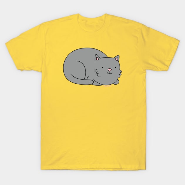 Grey Cat T-Shirt by Made by Chanamon